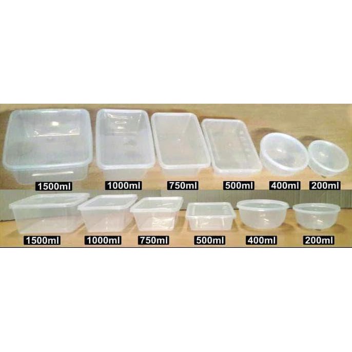 Agen Thinwall Bulat / Panjang 500ml- Kotak Makan Anti Panas - Food Container Min 25pcs px3W01upo815Y