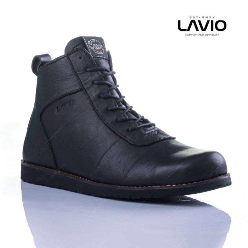 Lavio Parker Sepatu Safety Casual Pria Original Kulit Asli