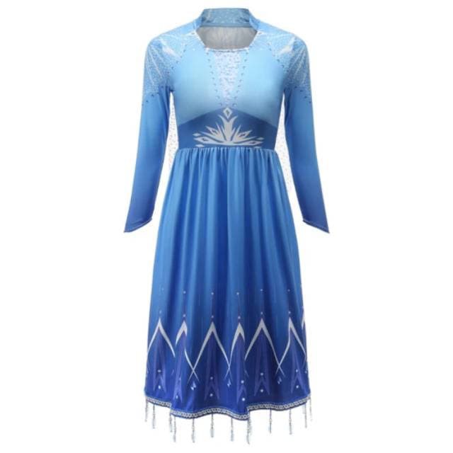 baju anak Long dress princess elsa frozen