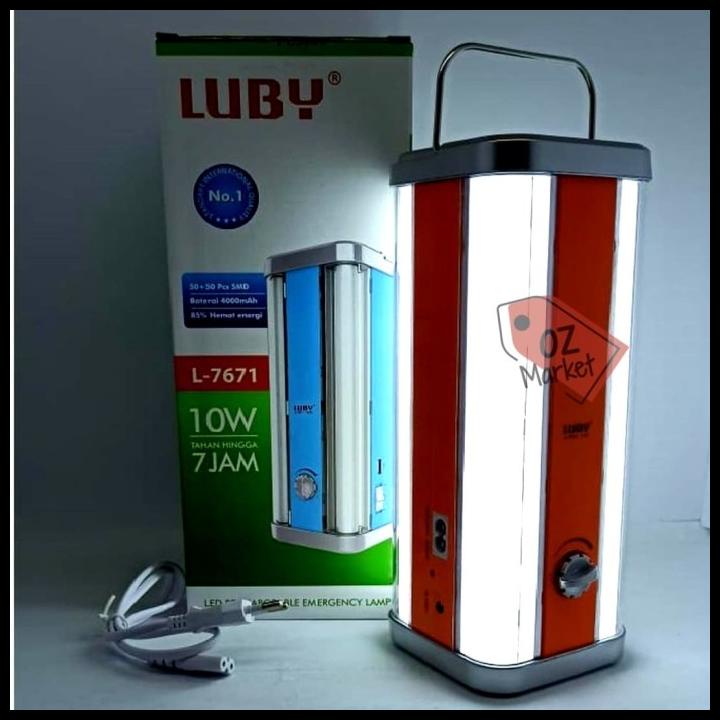 Lampu Emergency Luby L-7671 - Rechargeable Led Emergency Lamp