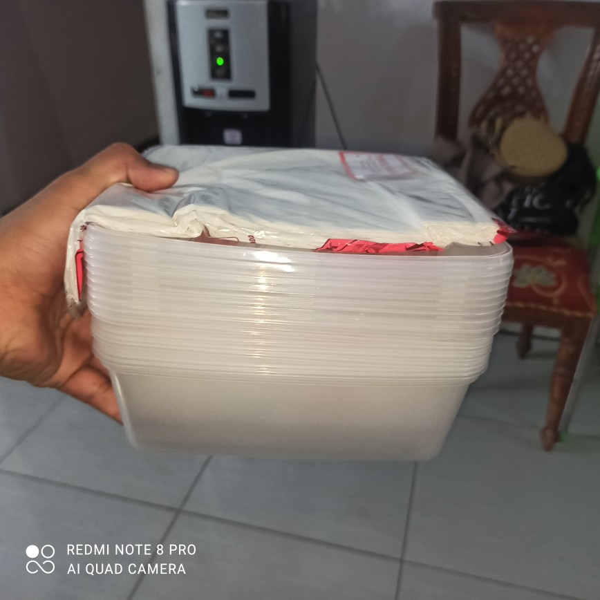 Thinwall 2000ml Sq Food Container Makanan / Kotak Makan