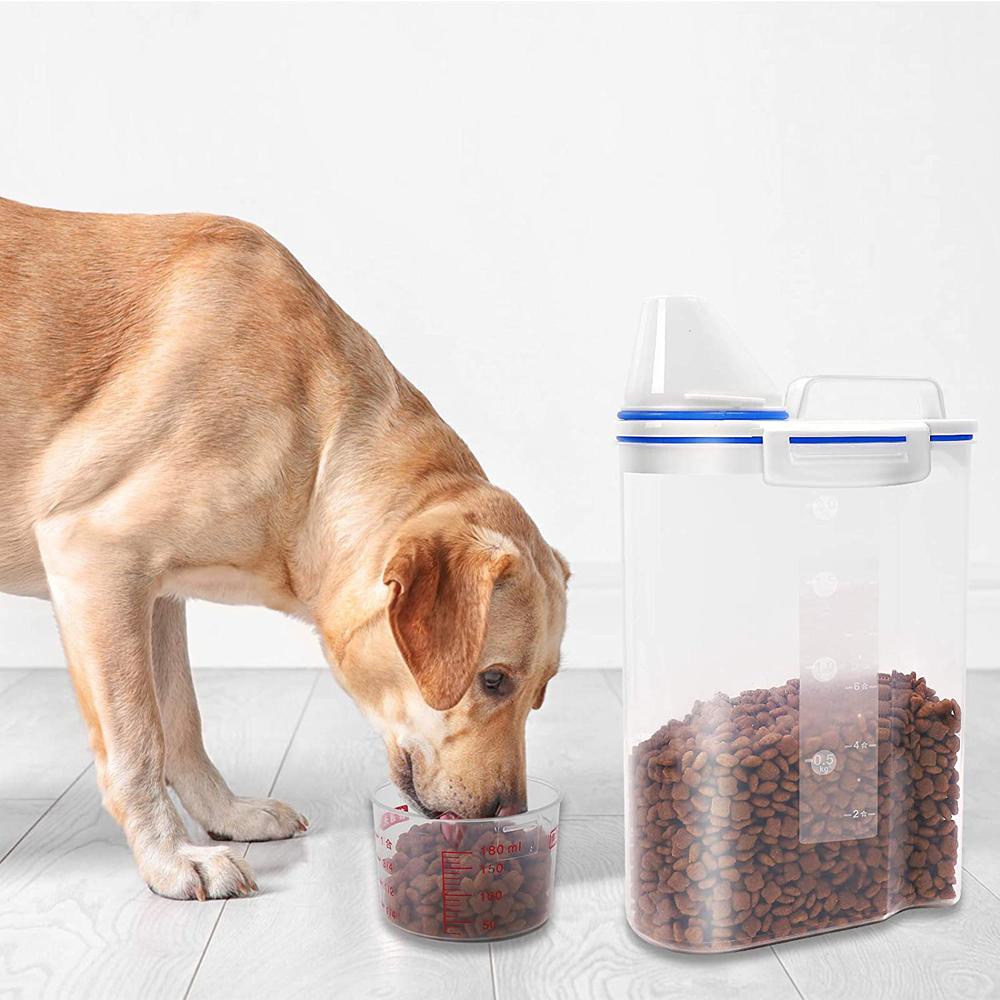 Solighter Cereal Container Pantry Gelas Ukur Kedap Udara Bin Pet Food Storage