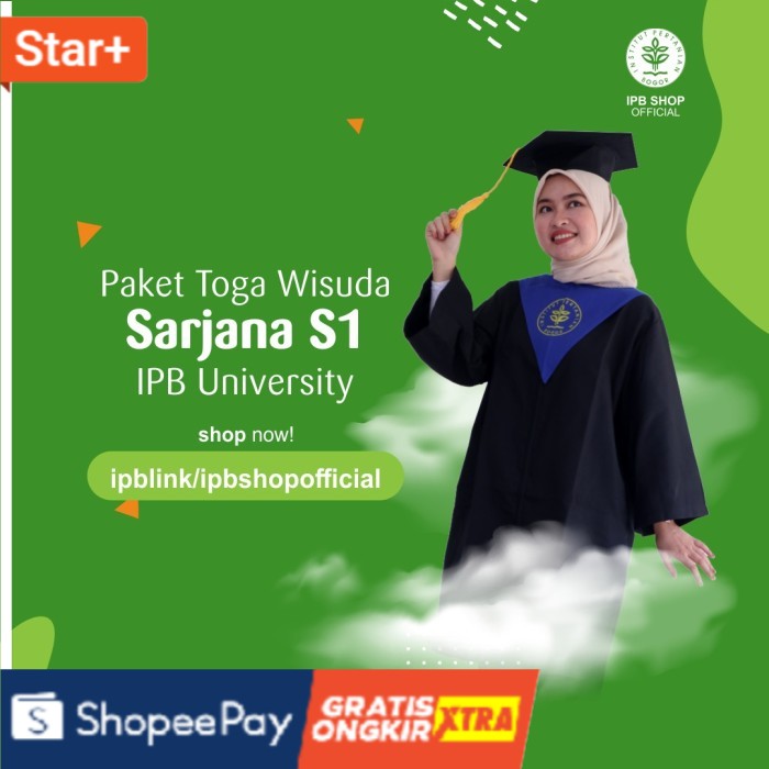 S PAKET TOGA WISUDA ONLINE IPB UNIVERSITY KUALITAS ORIGINAL  DISKON Terbaru