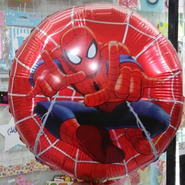 Spidermannnnnnn Balon Foil Superhiro bentuk bulat