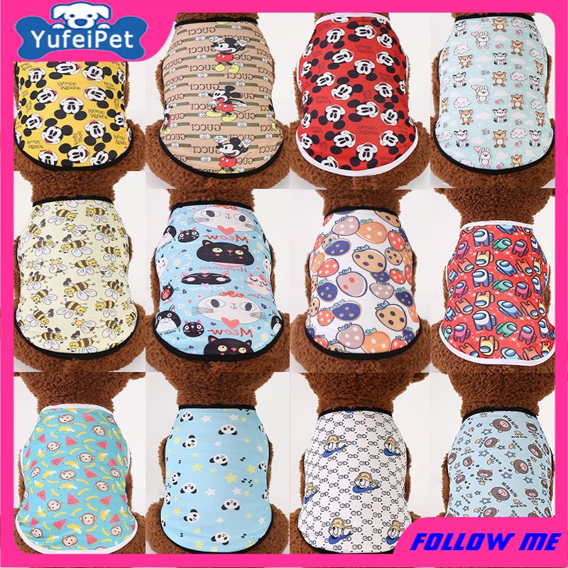 ★〓YUFeiPet〓★ Dog Clothes Small Dogs XS-XXL Simple Puppy Dog Accessory Cat T-shirt Thin and Cool Pet Vest Sleeveless Summer Clothes Dog Shirt