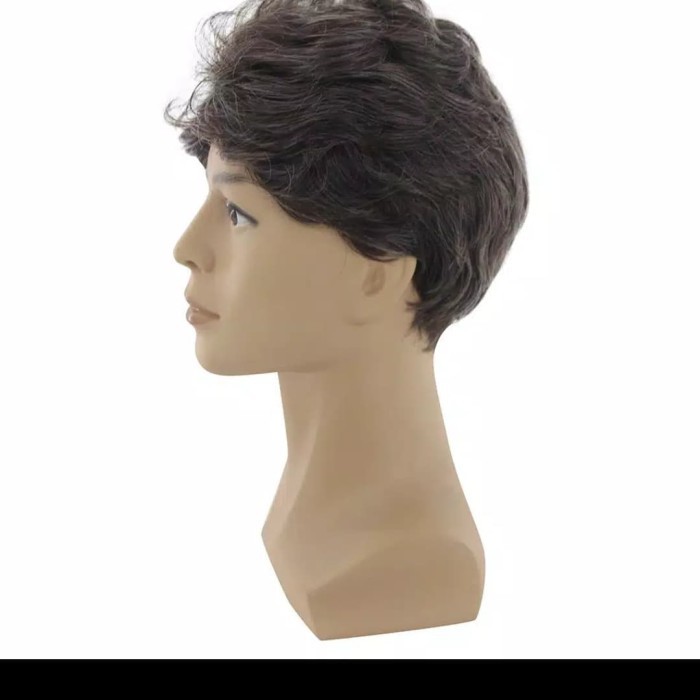 

Flash Sale - Wig/Rambut Palsu Pria Pendek Warna Coklat Keren Import - Dark Brown