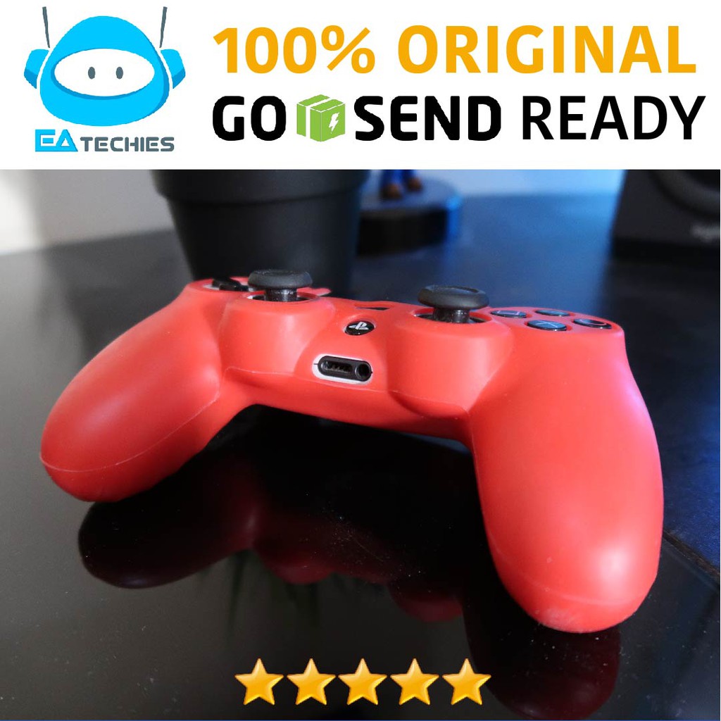 Silikon Silicon Kondom Case Cover Stick PS4 DS4 Merah Putih Hitam