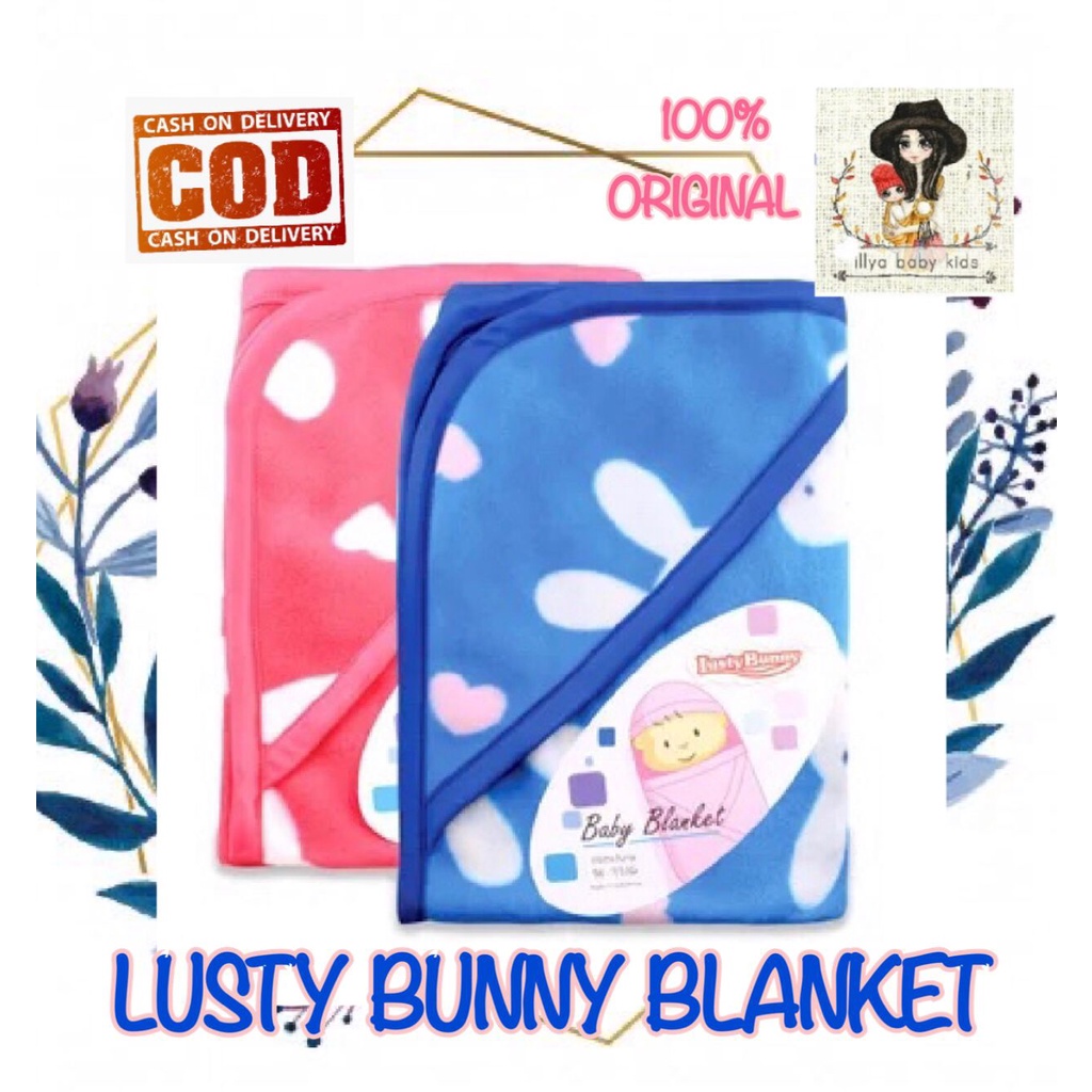 Lusty Bunny BB-7386 Baby Blanket Selimut Bayi - selimut topi bayi - selimut bulu