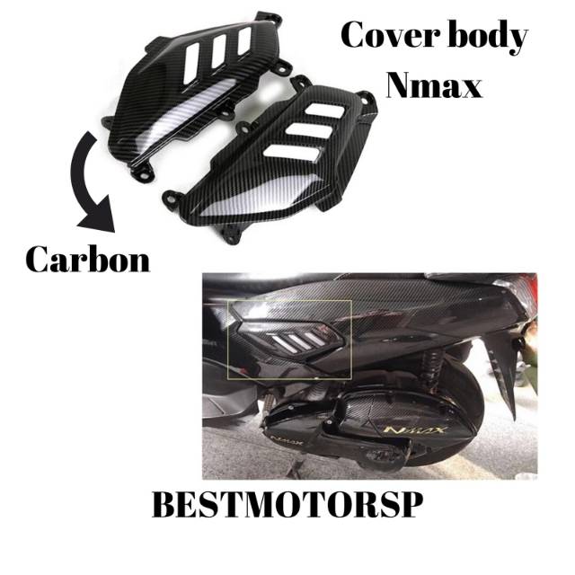 Cover Tutup Pijakan Body samping Nmax 155 Carbon Zoro