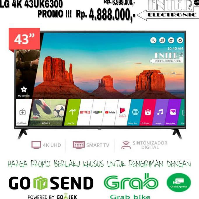 Lg Led Tv 43Uk6300 - Smart Tv Led 43 Inch Uhd 4K Hdr Lg 43Uk6300Pte ...