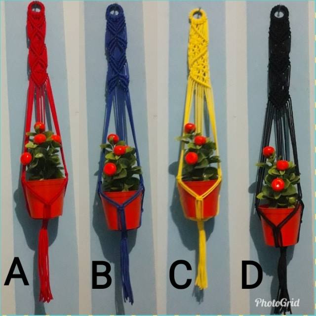 Tali pot gantungan / gantungan pot / hiasan dinding / tali macrame / tali kur