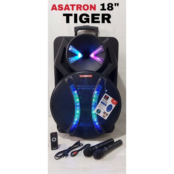 SPEAKER PORTABLE ASATRON TIGER 18 inch BLUETOOTH Tiger GARANSI RESMI