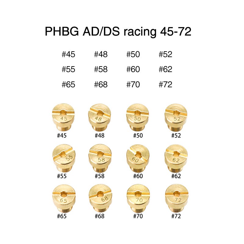 ZSDTRP 12pcs M5 Thread Replacement #30-#135 Carburetor Jets For Dellorto SHA PHBG Carb main Injector nozzle NC PHVA Pilot Jet-A-01