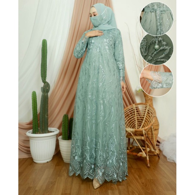 Gamis Tile Mutiara Model Busui / Gamis Tile Premium Frendly Busui / Gamis Cantik / Gamis Terbaru