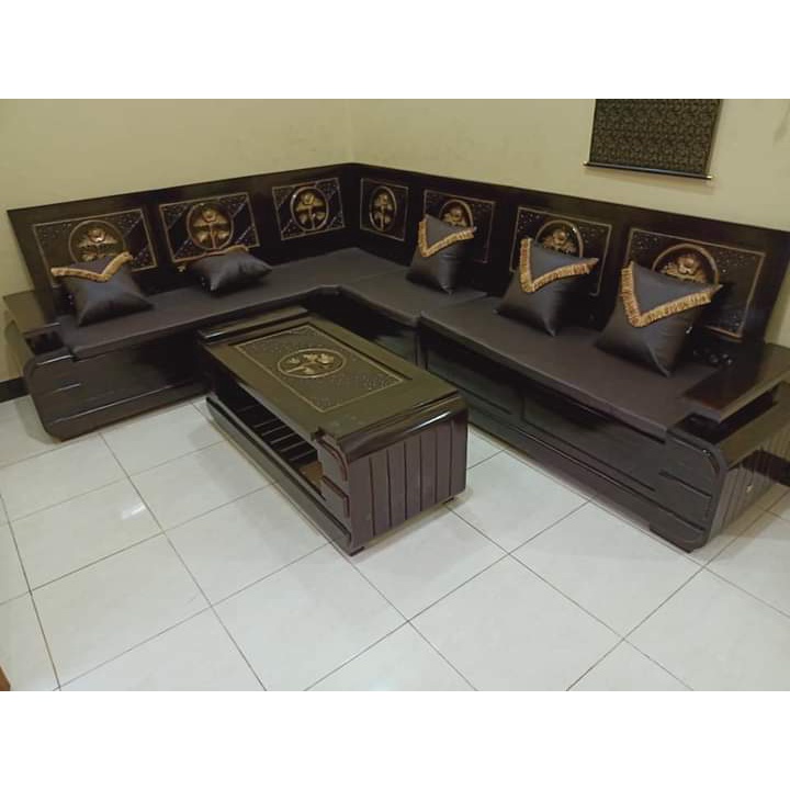 COD KURSI SUDUT JATI KURSI TAMU JATI KURSI POJOK L KURSI SUDUT KAYU MINIMALIS