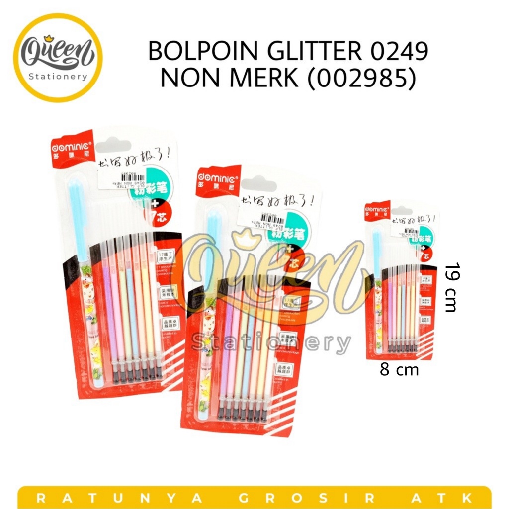 

BOLPEN + REFILL WARNA / BOLPEN WARNA / BOLPEN GLITTER 0249 NON MERK (002985)