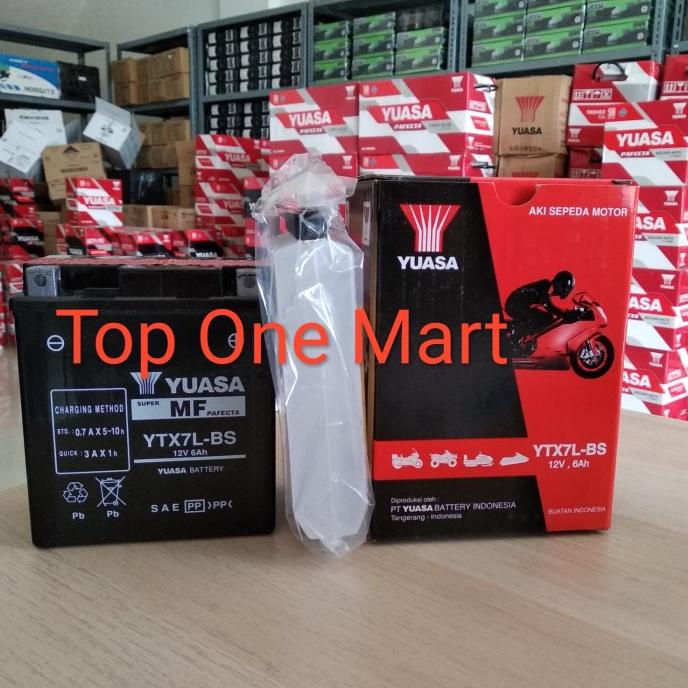 TERLARIS  AKI MOTOR YUASA YTX7LBS AKI KERING YUASA YTX7L - BS