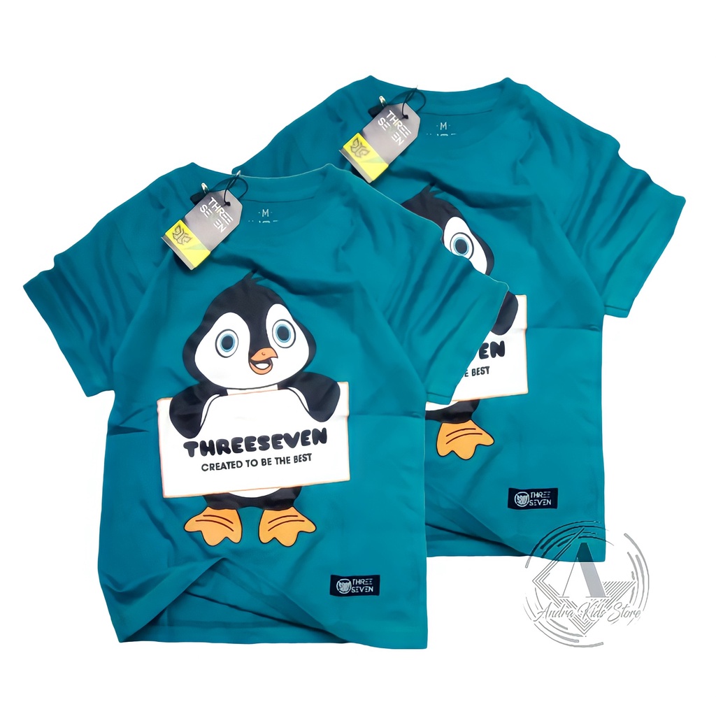 Kaos distro anak cewek karakter pinguin