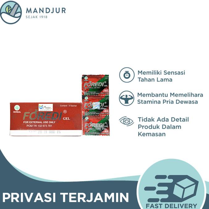 

Sale Foredi Pack Isi 3 Sachet - Gel Antiseptik dan Stamina Pria Dewasa /OBAT HERBAL ASAM URAT/OBAT HERBAL PELANGSING/OBAT HERBAL KOLESTEROL/OBAT HERBAL DIABETES