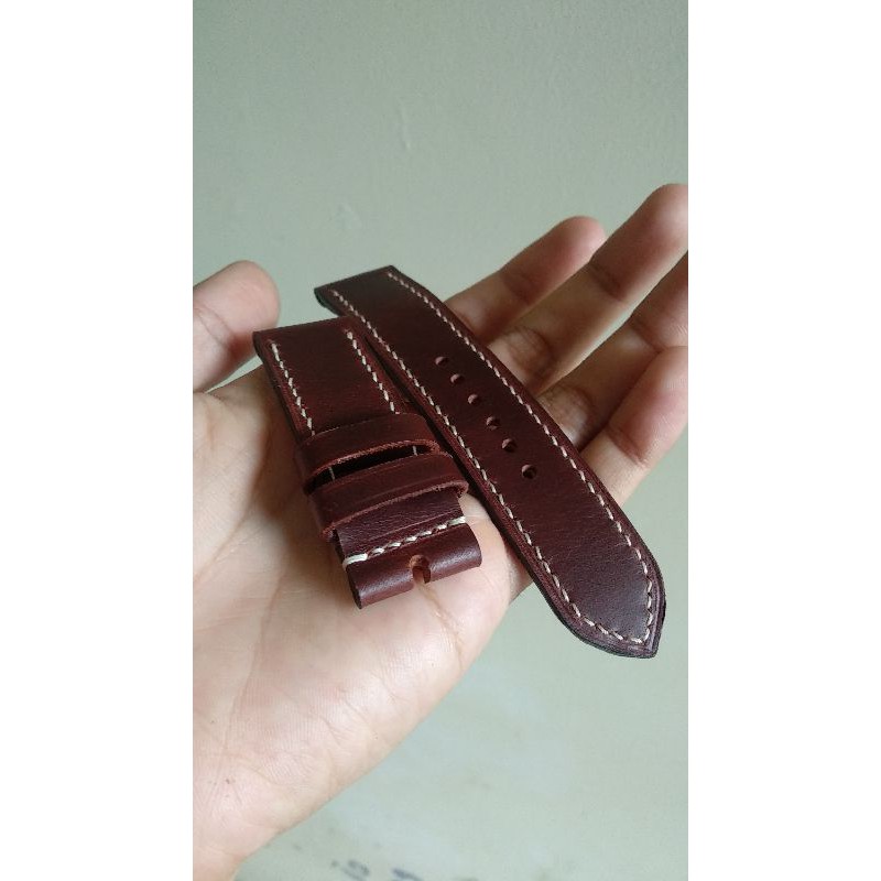 Strap jam tali jam tangan kulit asli 1000%  handmade custom order via chat