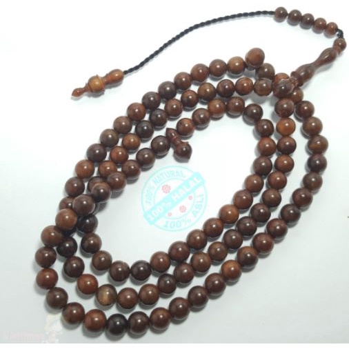 Tasbih Kayu Kaokah Kokka 99 Asli Istanbul Turki Coklat - 6 Mili / tasbih kayu kokka / tasbih 99