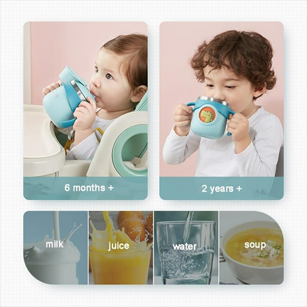 Kub Baby Stainless Steel Sippy Cup 260ml Cangkir Minum Bayi