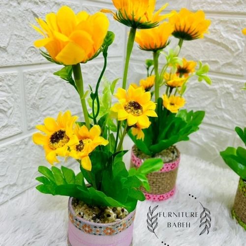 Hiasan Bunga Plastik Tidak Layu Pot Goni