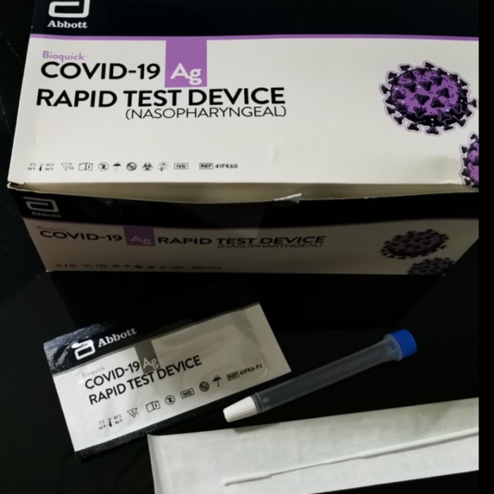 ✨COD✨ (ECER) ABBOTT SWAB ANTIGEN BIOQUICK NASO 1 TEST KIT- RAPID TEST - ORI