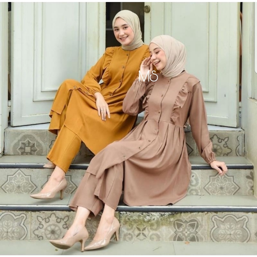 Baju Gamis Dress Kondangan Wanita Muslim Syari Remaja Murah Kekinian Terbaru 2022 PAKAIAN SETELAN AT