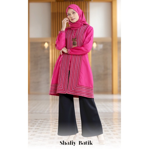 TUNIK DHATU SHAFIY BATIK ETNIK TENUN LURIK KOMBINASI KATUN TOYOBO PREMIUM BAJU KERJA PESTA DEWASA BU