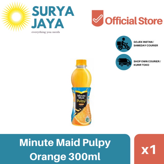 

Distributor Minute Maid Pulpy Orange 300ml (isi 1pcs)