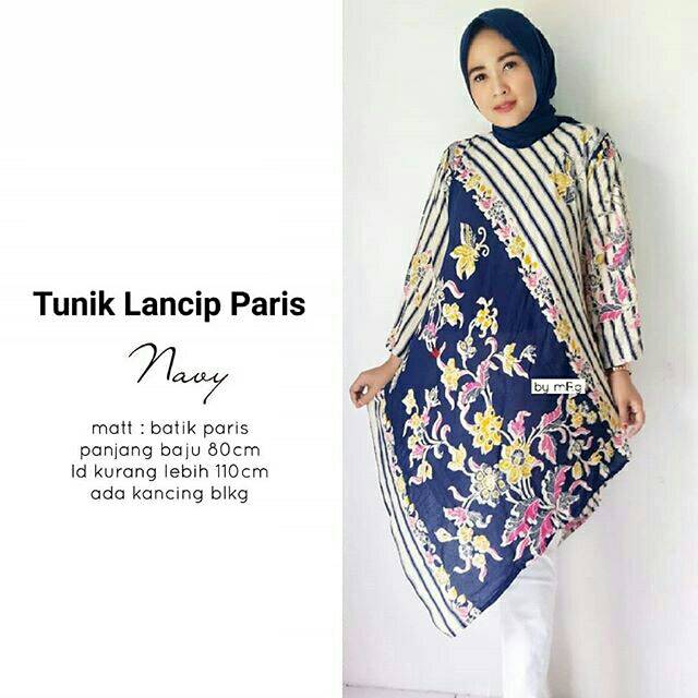 Tunik Batik Wanita Trendy/Tunik Batik Model Lancip/ Tunik Batik Wanita Modern