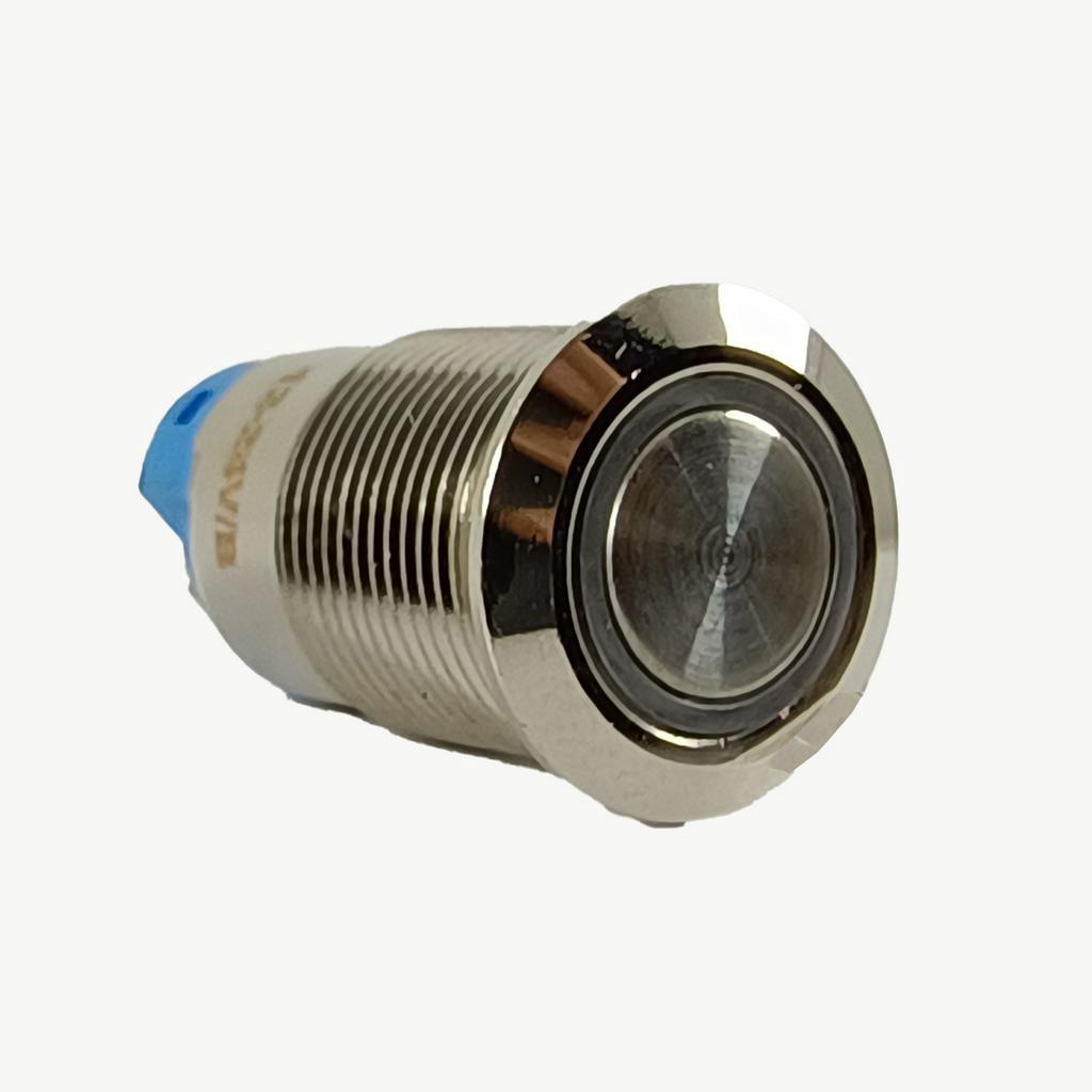 Switch Metal 12mm Push On Off Lampu 4 Pin Saklar Stainless 4pin LED Tombol Self Locking 12-24V