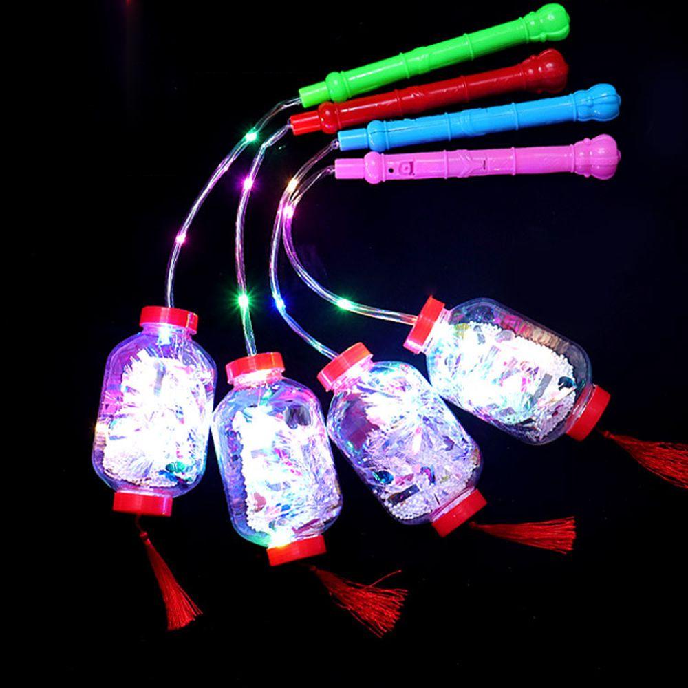 【 ELEGANT 】 Lentera Flash LED Hewan Kartun Tiga Mode Flash Anak Laki-Laki Perempuan Dekorasi Pesta Ulang Tahun Perlengkapan Festival Anak