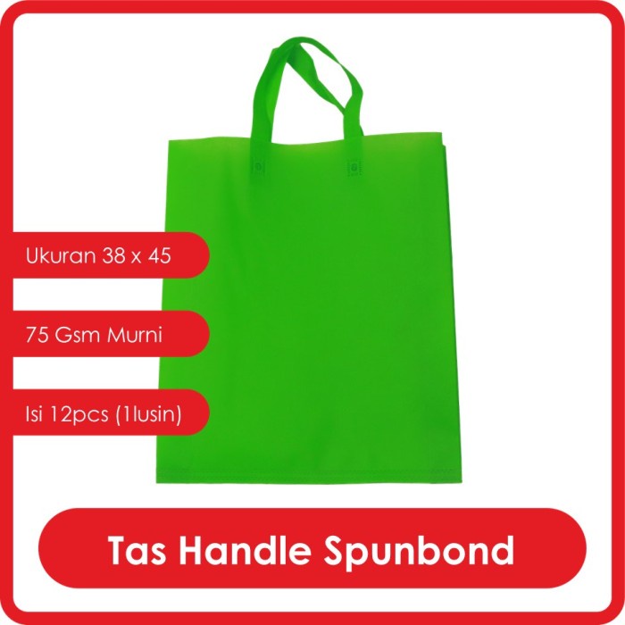 

PROMO GOODIE BAG SPUNBOND HANDLE LUSINAN 38x45 / Kantong Belanja Murah