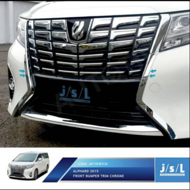 List bumper depan chrome/ front bumper chrome all new Alphard jsl