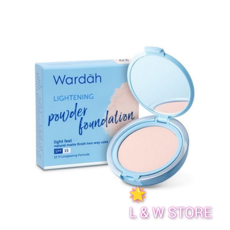 Wardah TWC Lightening Powder Foundation Light Feel Set KACA