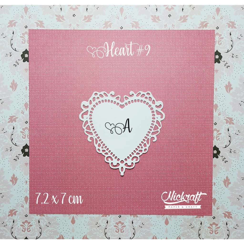 

HEART #9A - HIASAN SCRAPBOOK LABEL FRAME HATI LOVE CINTA