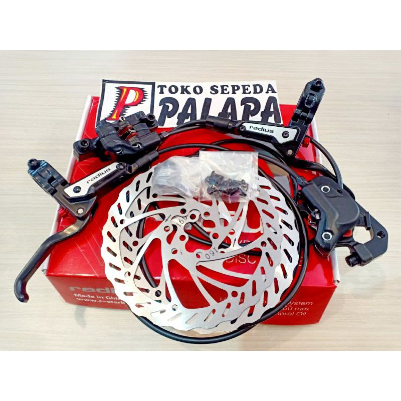BRAKE SET HYDRAULIC RADIUS DISC BRAKE 1 SET REM HIDROLIK