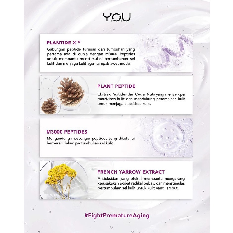 YOU Advanced Youth Series (Intensive Serum/Peptide Eye Cream/Ninght Cream/Foam Cleanser/Moist Essense)