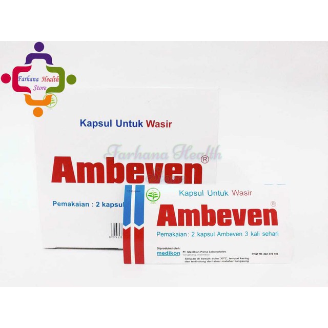 Original Ambeven Strip 10 Kapsul / Untuk Wasir Ambeien & Hemorrhoid