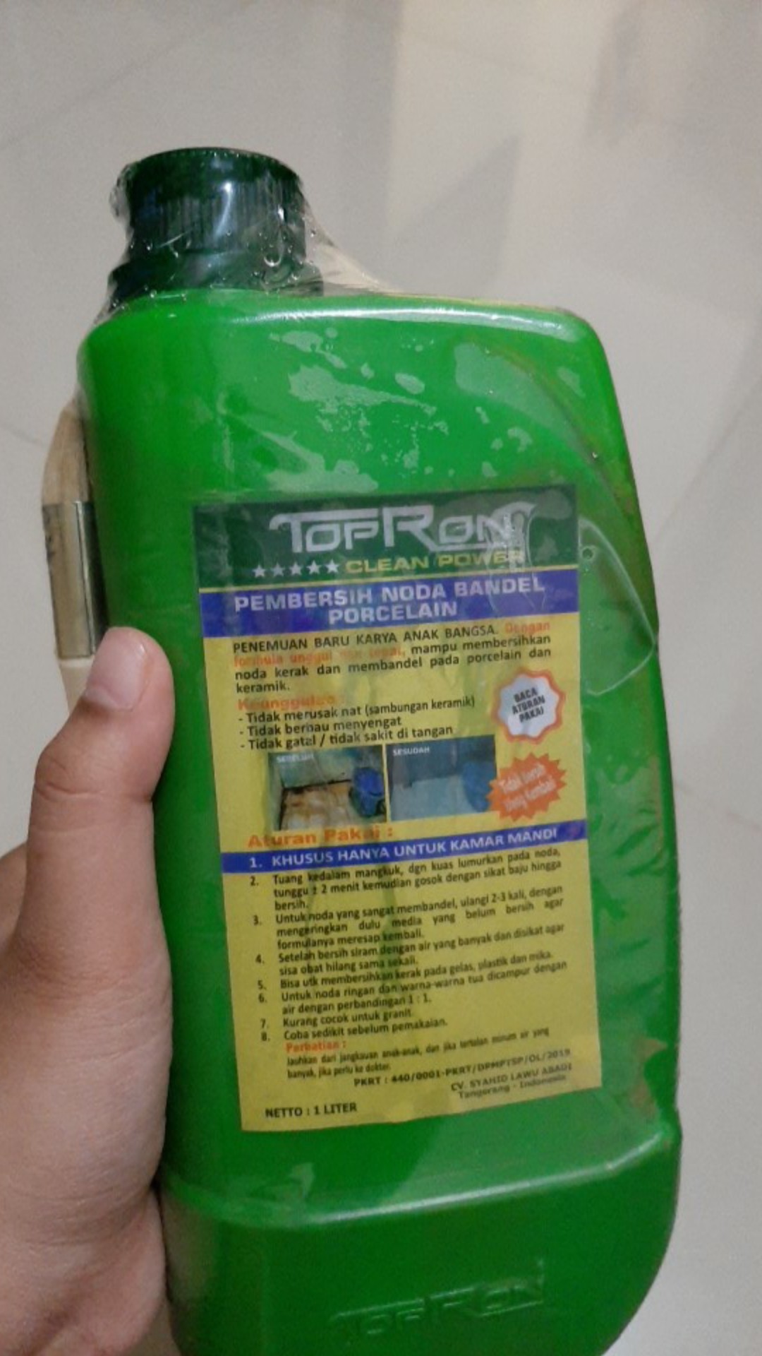 Ecer Topron Murah | Kemasan Baru | Pembersih Keramik Dan Kloset Kamar Mandi