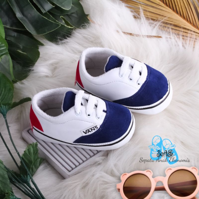 Sepatu bayi laki-laki umur 0-6 bulan | baby shoes | prewalker | sneakers baby | sepatu belajar jalan