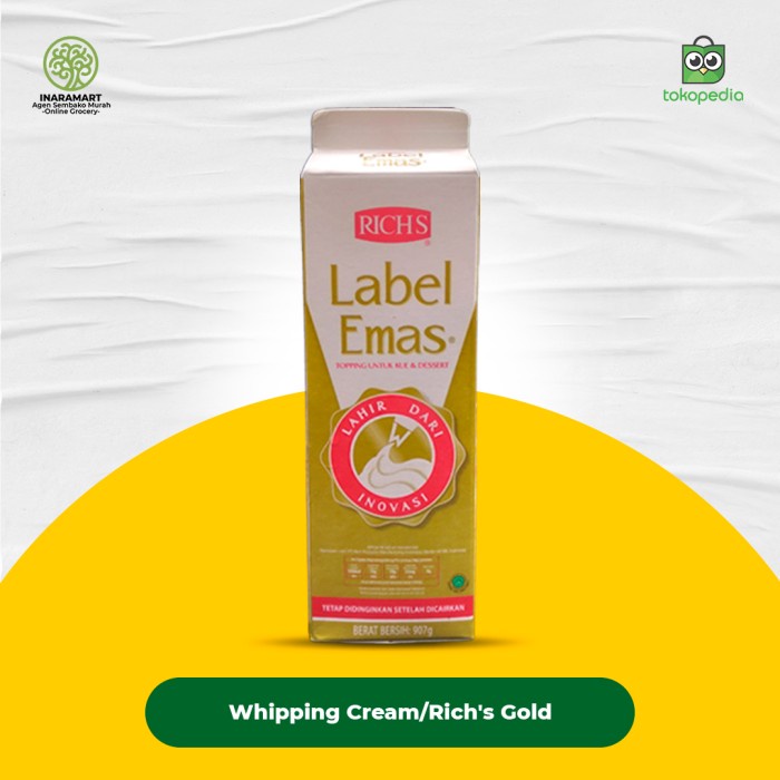 

Whipping Cream/Rich's Gold Label Whipping Cream