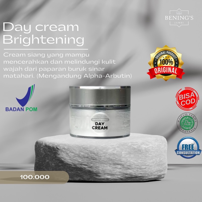 Brightening Day Cream Benings Skincare by Dr Oky (Benings Clinic) Alpha-Arbutin