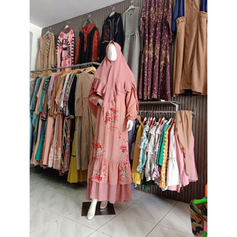 gamis set syari mewah