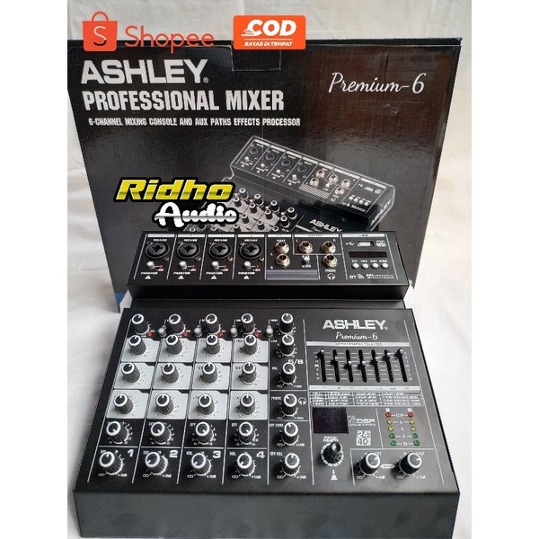 Mixer audio Ashley Premium 6 original / ashley 6 channel (Ridho audio)