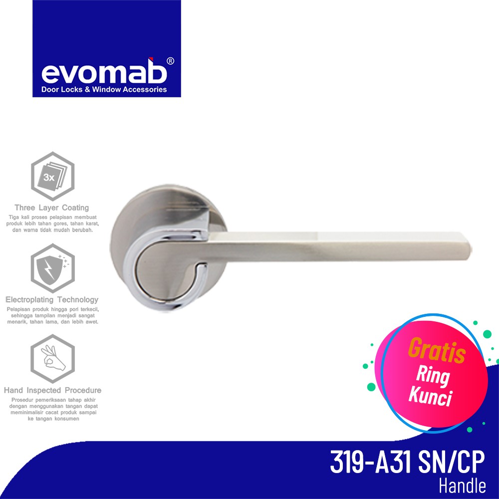 evomab Lever Handle Gagang Pintu Modern Series 319-A31