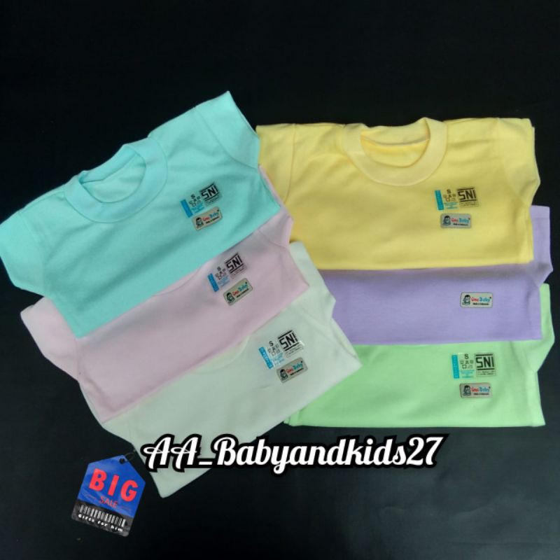 SATUAN !!! 1PC Kaos Oblong Bayi One Baby Polos Size S-Xl SNI