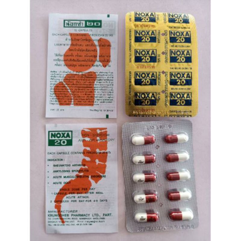 NOXA-20 kapsul untuk rematik,sakit tulang import Thailand 1strip10kapsul